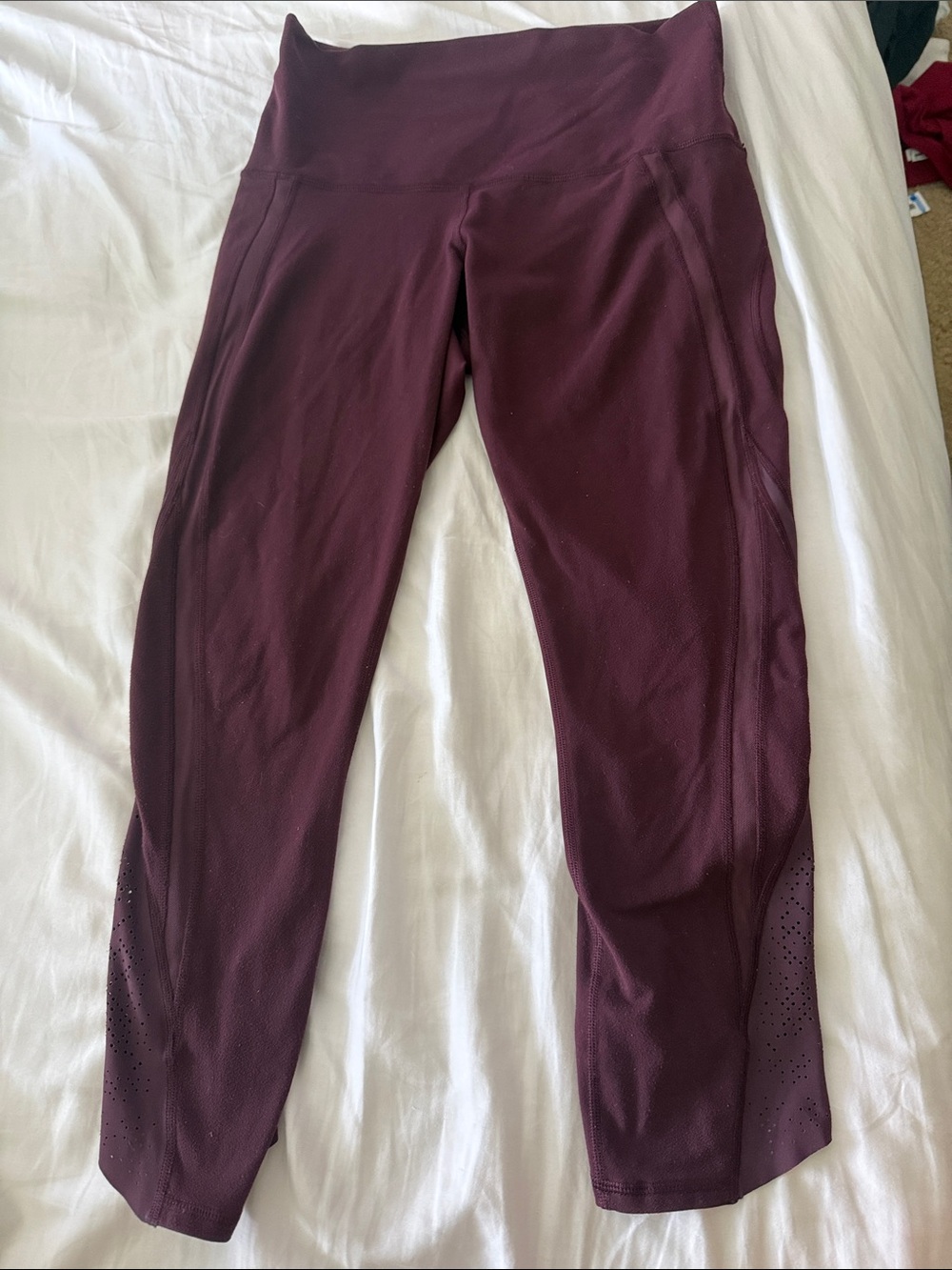 Burgundy High-Waist Athletic Leggings from lululemon